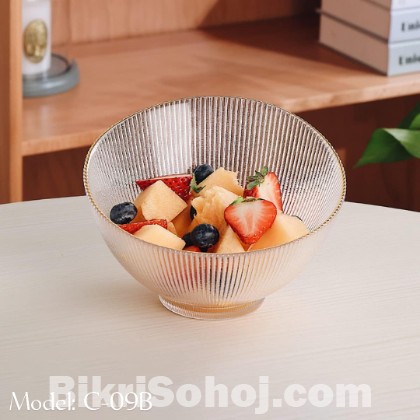 Glass Slant Cut Bowl
